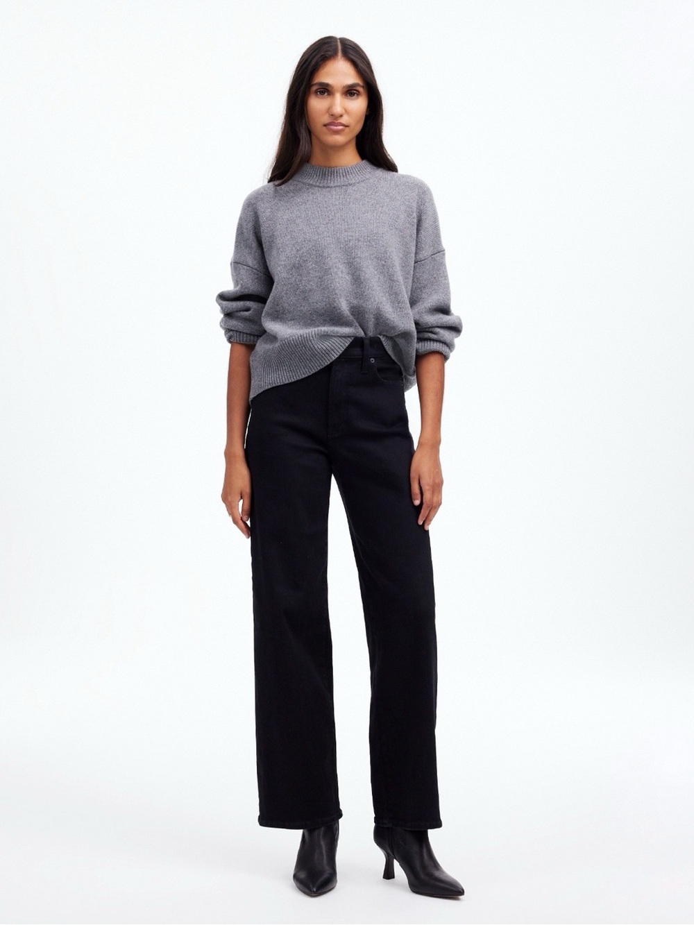 Madewell Black High-Rise Wide-Leg Pants Size 28T NWT